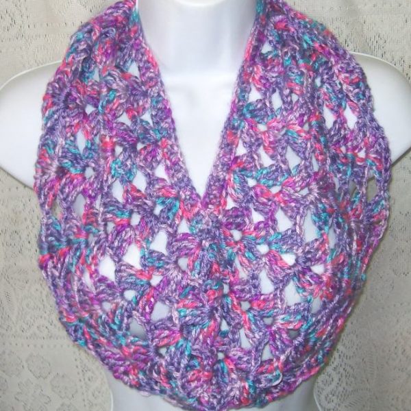 "Lilac Dreams" Beautiful Crochet Cowl by ShawlMaker.com